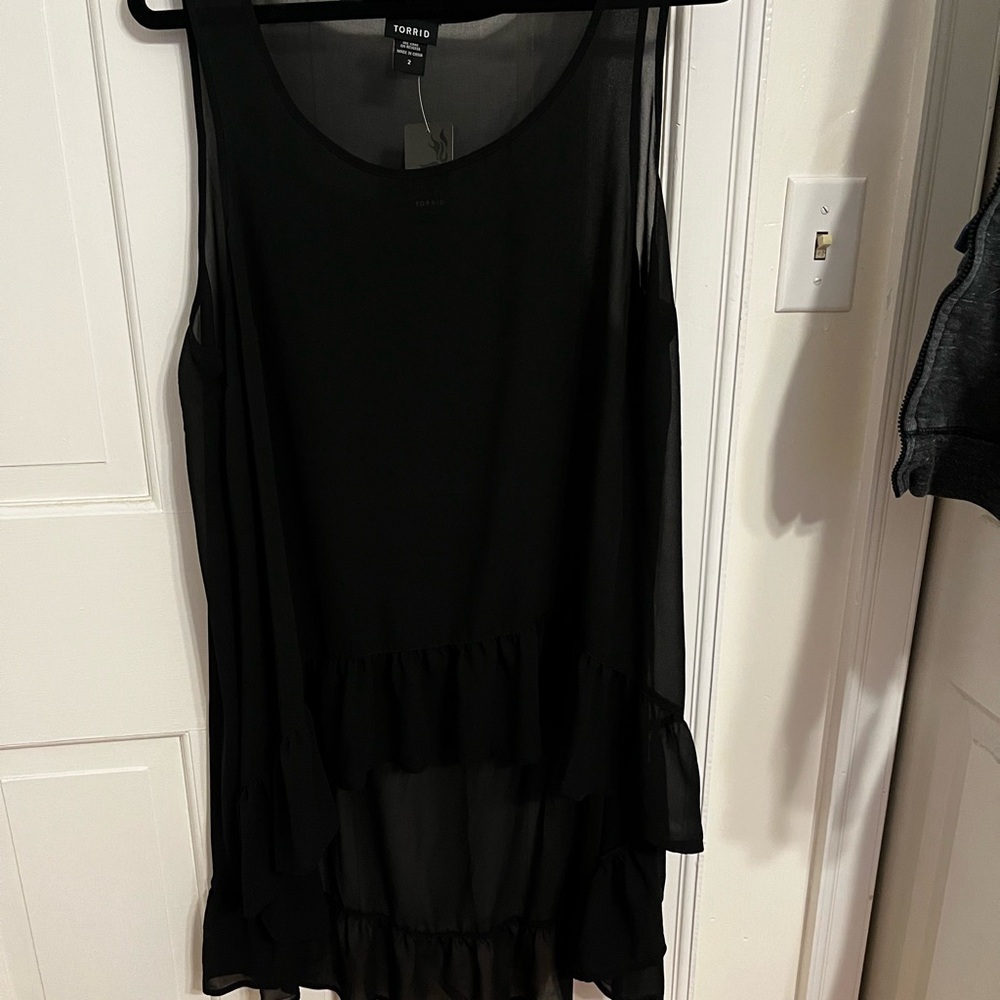 Torrid Black Ruffle Layered Dress